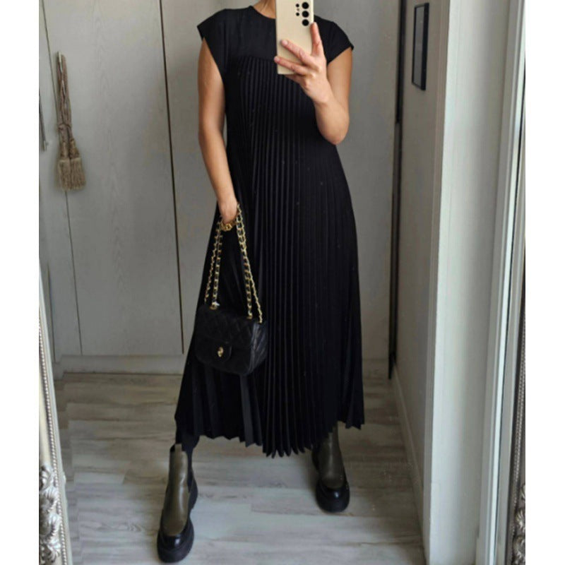 Robe longue élégante pour femme avec fines fronces et poches latérales de berg-feldt