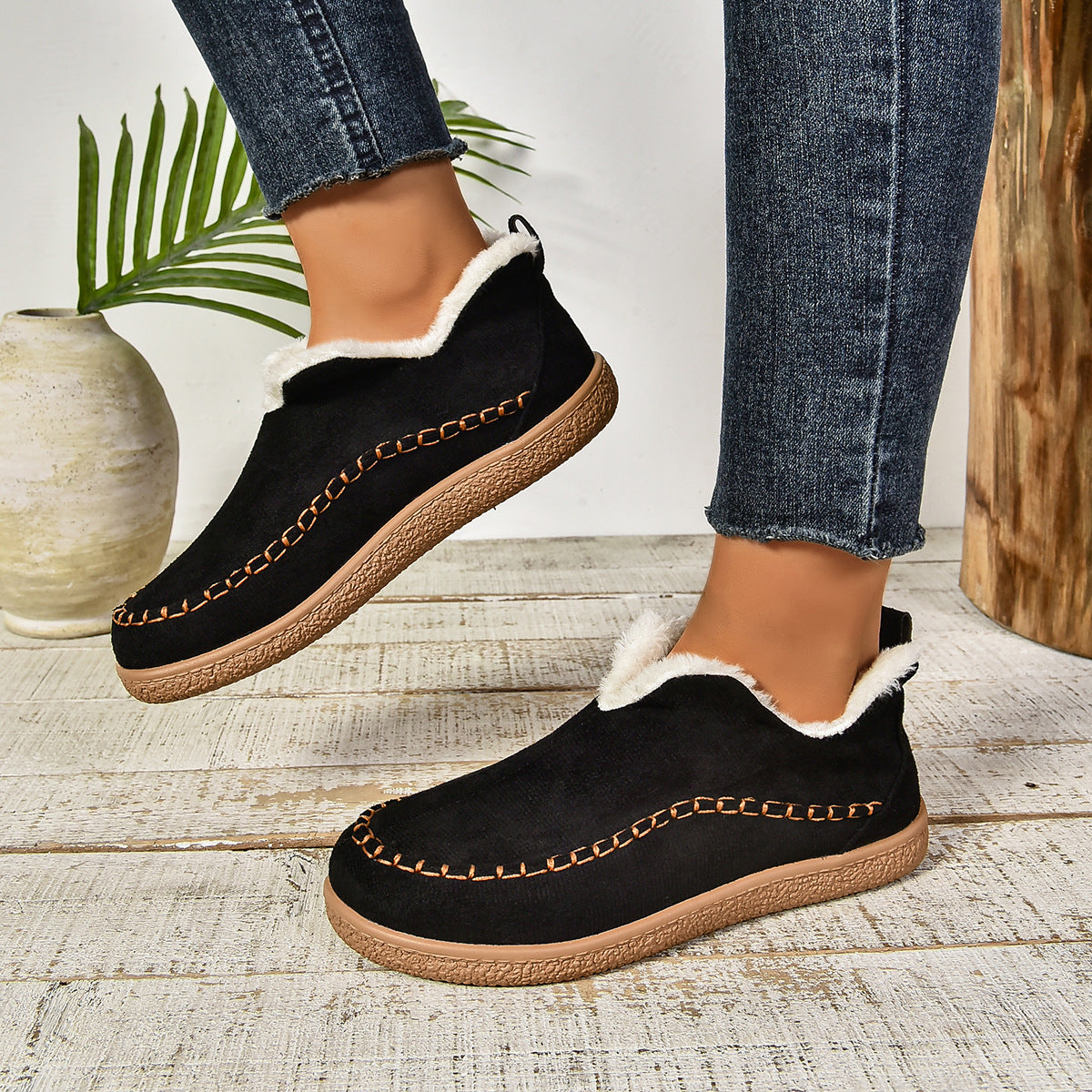 Damen Clog-Schuhe mit kuscheligem Innenfutter und rutschfester Sohle Berg-Feldt