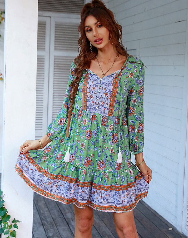 Berg-Feldt Robe fluide à imprimé floral pour femme