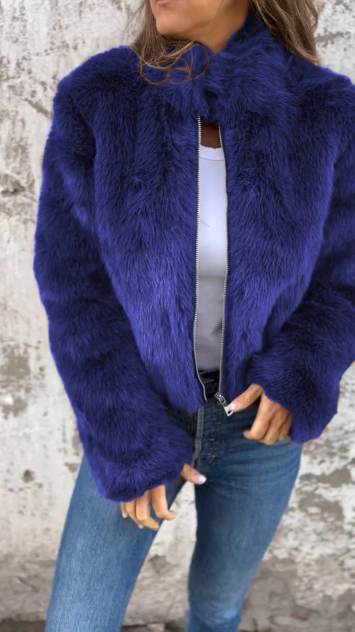 Damen Bomberjacke en fausse fourrure Berg-Feldt