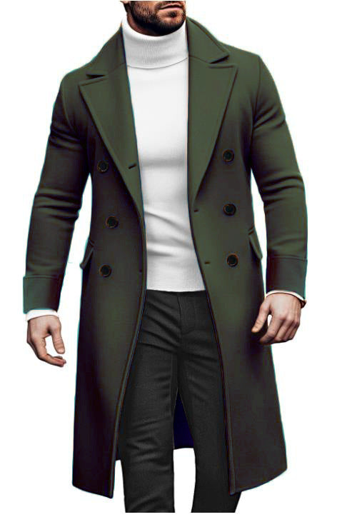 Herren eleganter Doppelmantel mit breitem Revers und praktischen Taschen Berg-Feldt