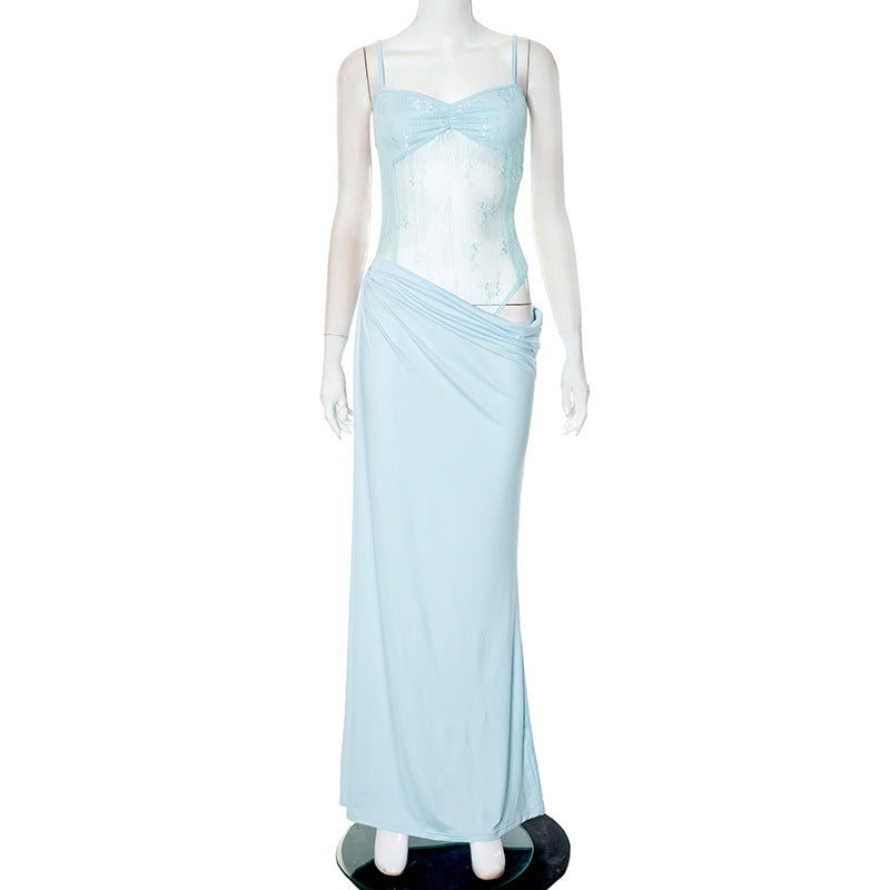 Elegantes Maxikleid für Damen mit Spitzenoberteil von berg-feldt