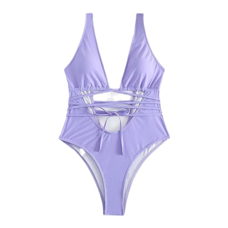 Maillot de bain femme berg-feldt avec décolleté plongeant et découpes
