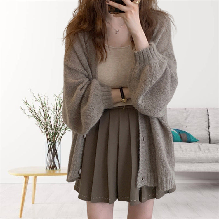 Cardigan confortable en maille à manches volumineuses pour femme Berg-Feldt
