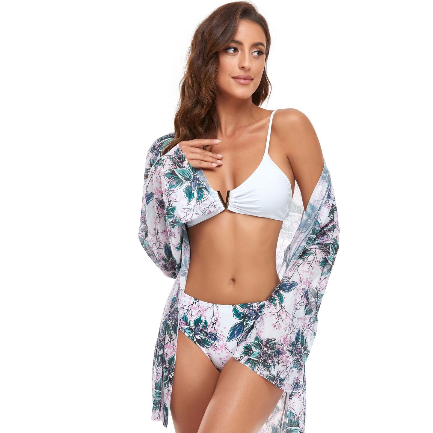 Bikini avec kimono floral par berg-feldt