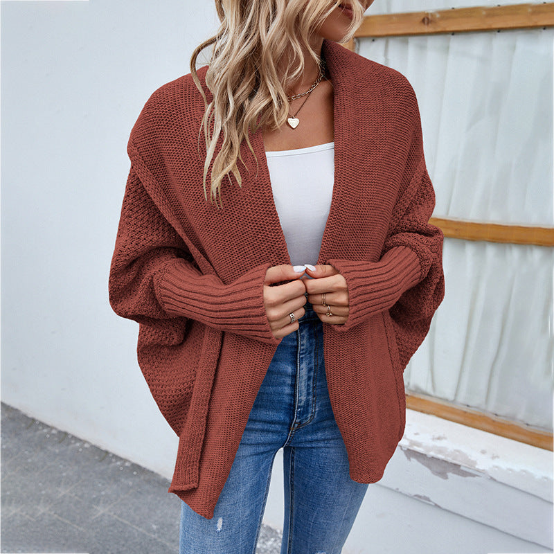 Damen Strickjacke mit offenem Schnitt und voluminösen Ärmeln Berg-Feldt
