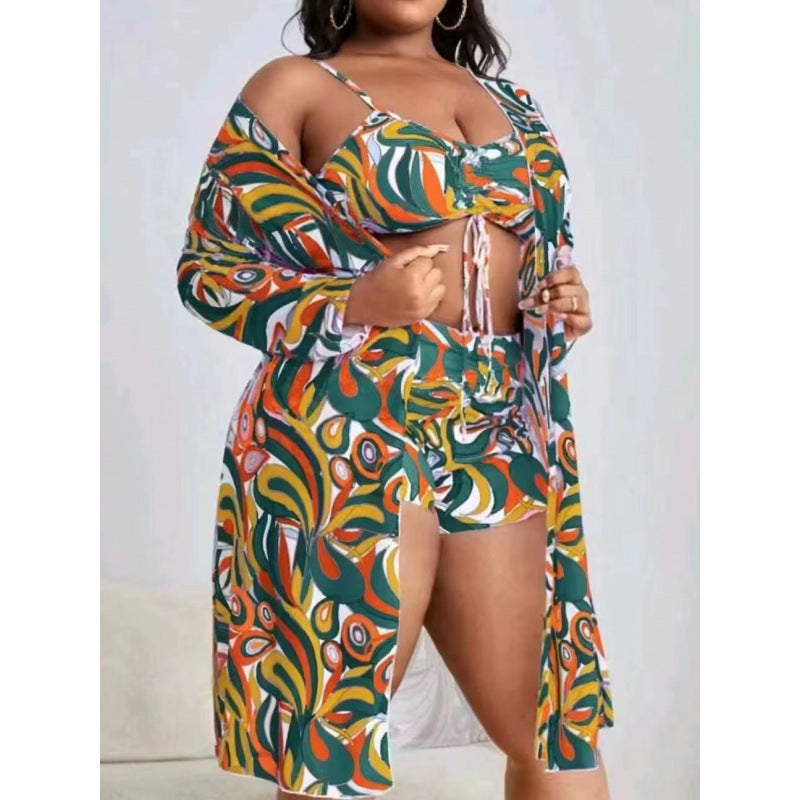 Ensemble de bikini coloré pour femme avec paréo transparent de berg-feldt