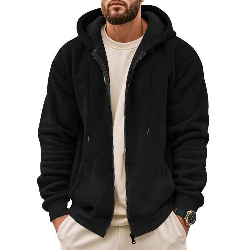 Herren Sportliche Kapuzenjacke mit innovativer Struktur Berg-Feldt