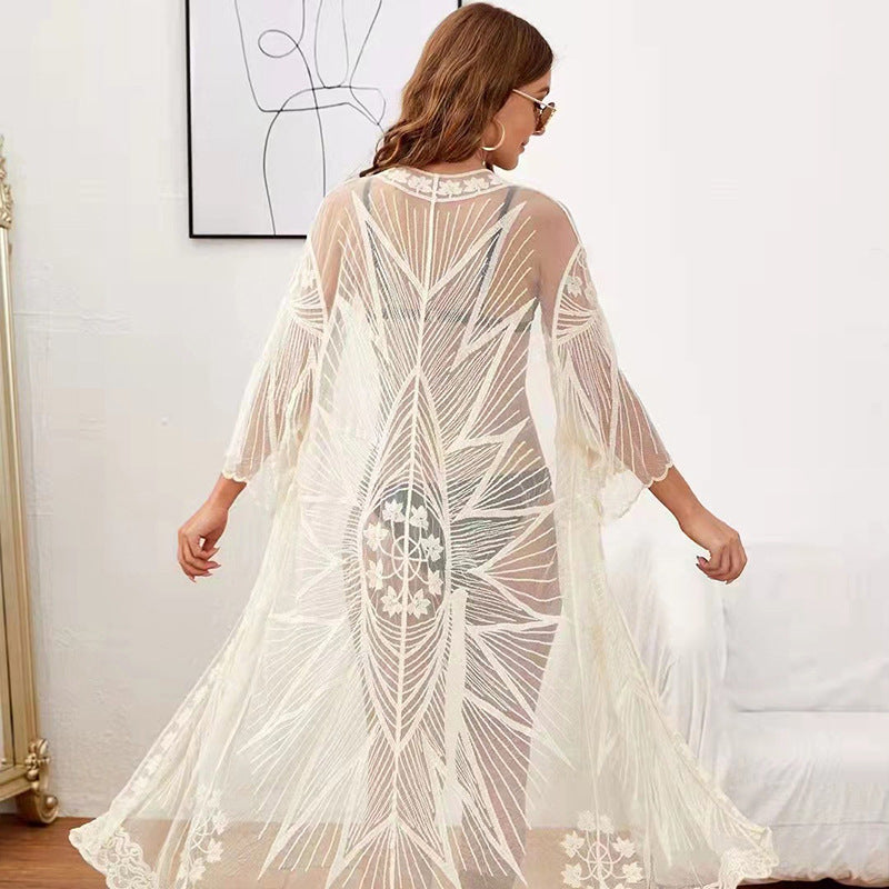 Kimono en dentelle transparente de style bohème pour femme par berg-feldt