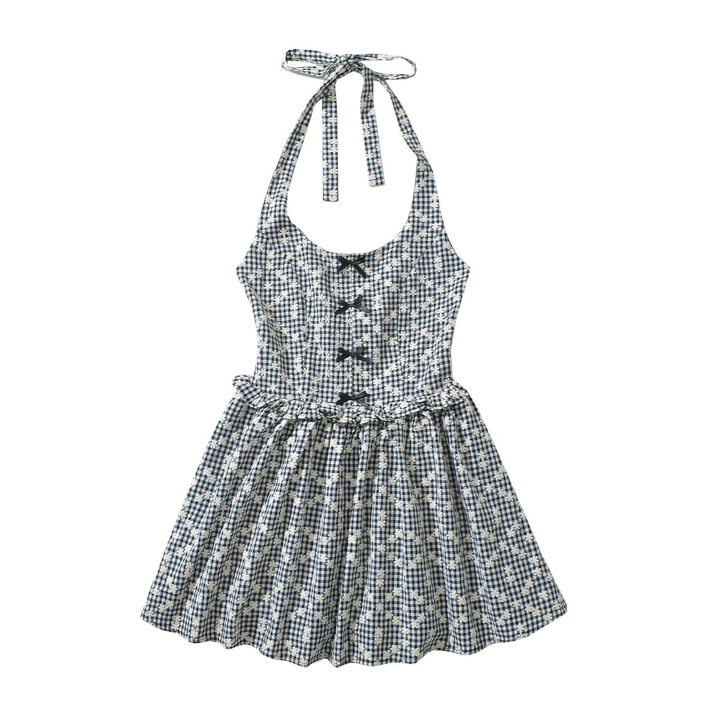 Robe licol à carreaux vichy Berg-feldt pour femme