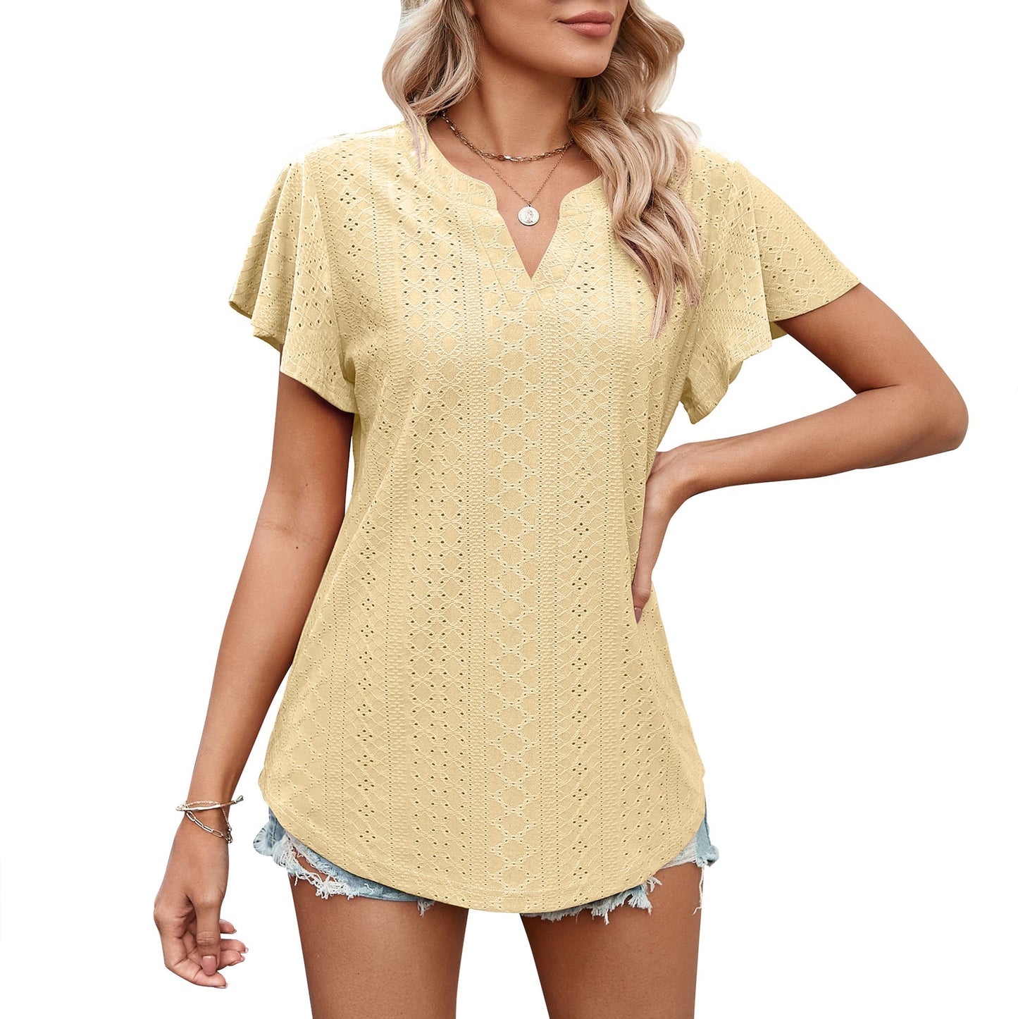 Damen Blouse aérienne avec motif perforé Berg-Feldt