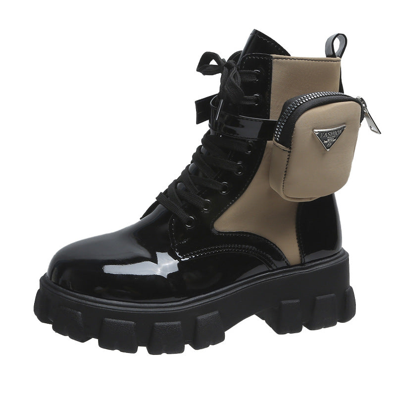 Damen Chunky Boots mit praktischem Seitentaschen-Design Berg-Feldt