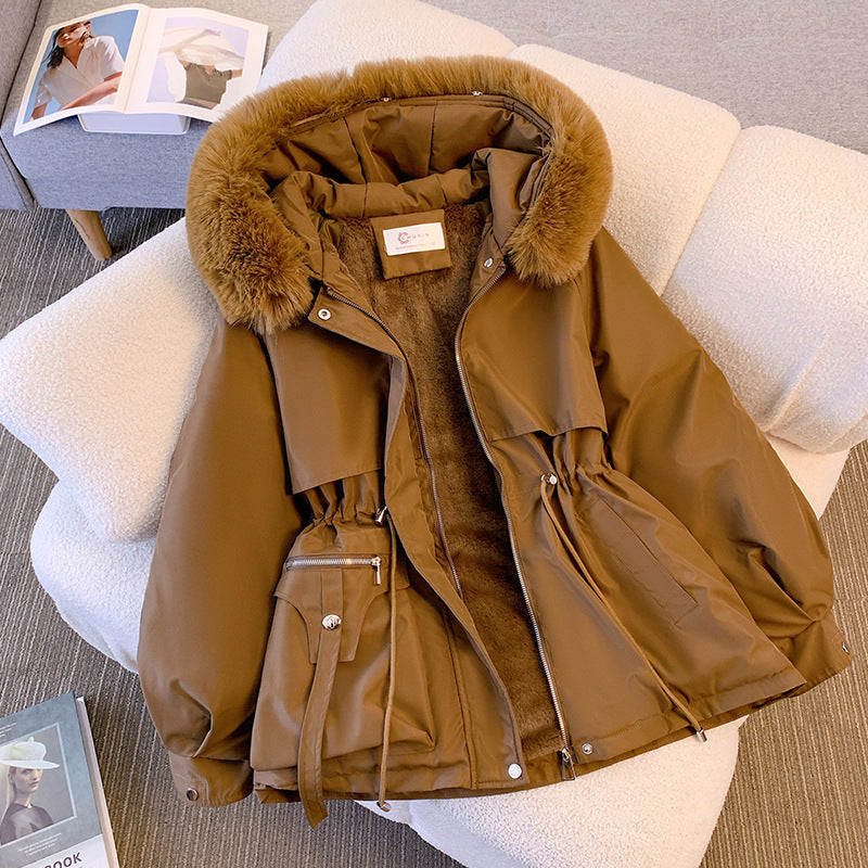 Parka d'hiver Berg-Feldt pour femme avec capuche en fausse fourrure