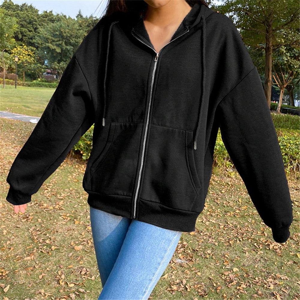 Cardigan décontracté zippé à capuche pour femme berg-feldt