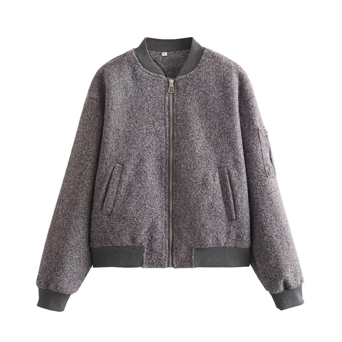 Veste bomber décontractée pour femme en mélange de laine de qualité supérieure Berg-Feldt