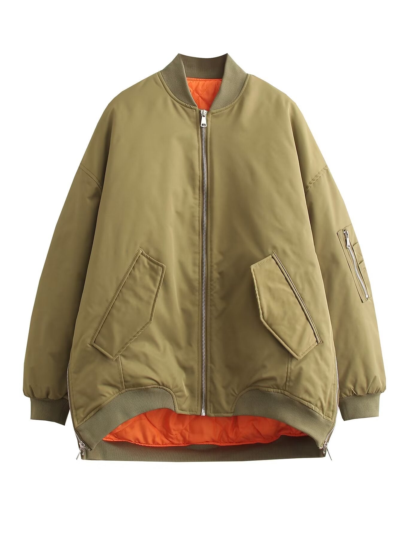 Bomber surdimensionné pour femme avec détails techniques et poches pratiques Berg-Feldt