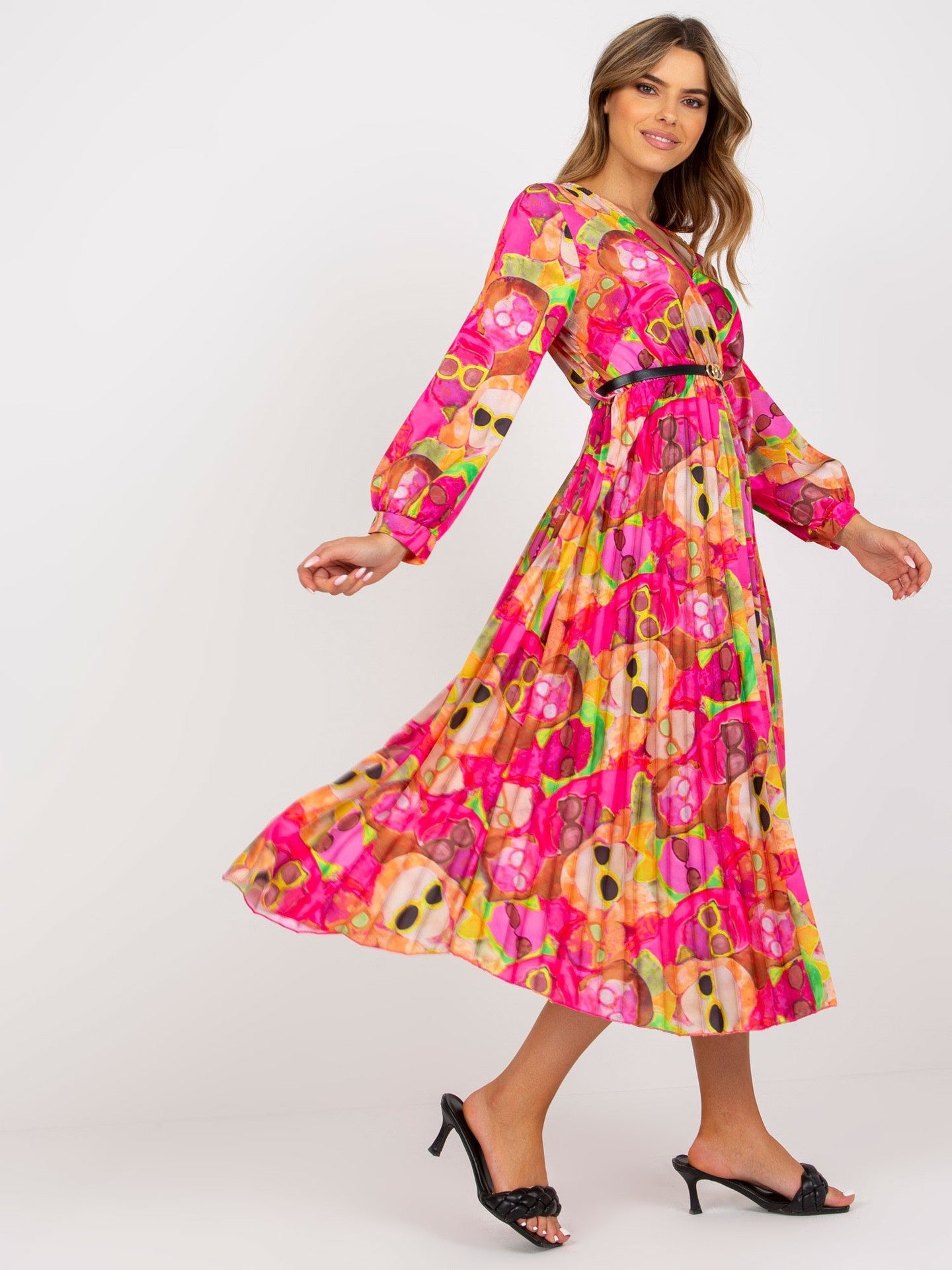 Robe longue d'été pour femme avec motif ondulé coloré par berg-feldt