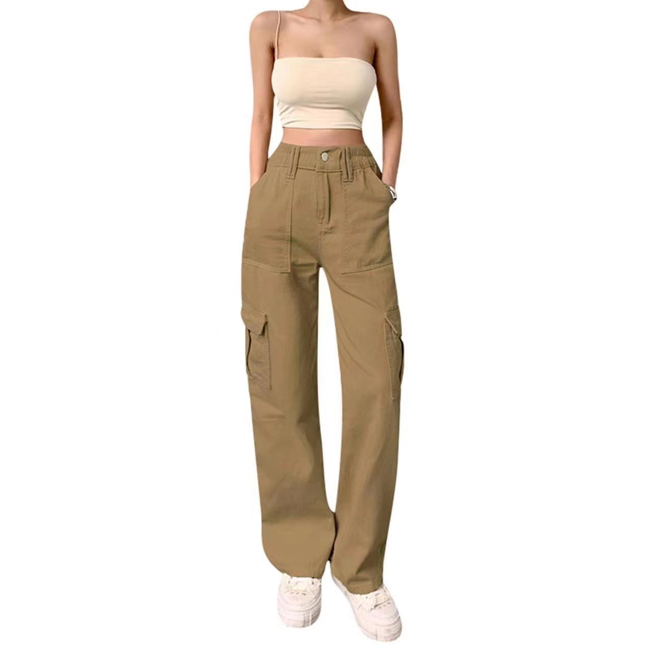 Damen Cargo-Hose mit praktischen Seitentaschen und weitem Schnitt Berg-Feldt