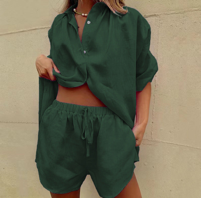 Ensemble de pyjama en lin décontracté pour femme à coupe confortable Berg-Feldt