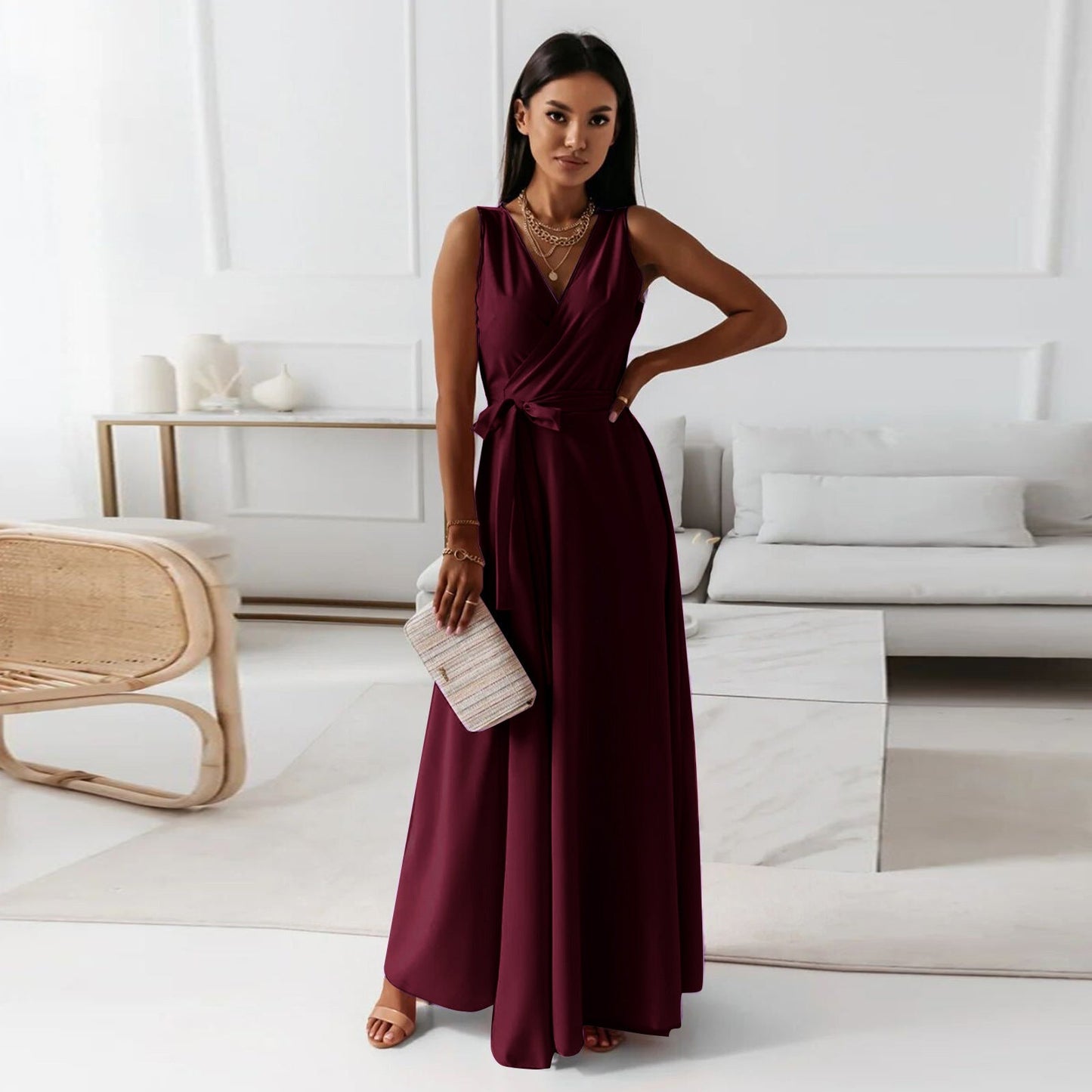 Robe cache-cœur élégante pour femme avec ceinture Berg-Feldt