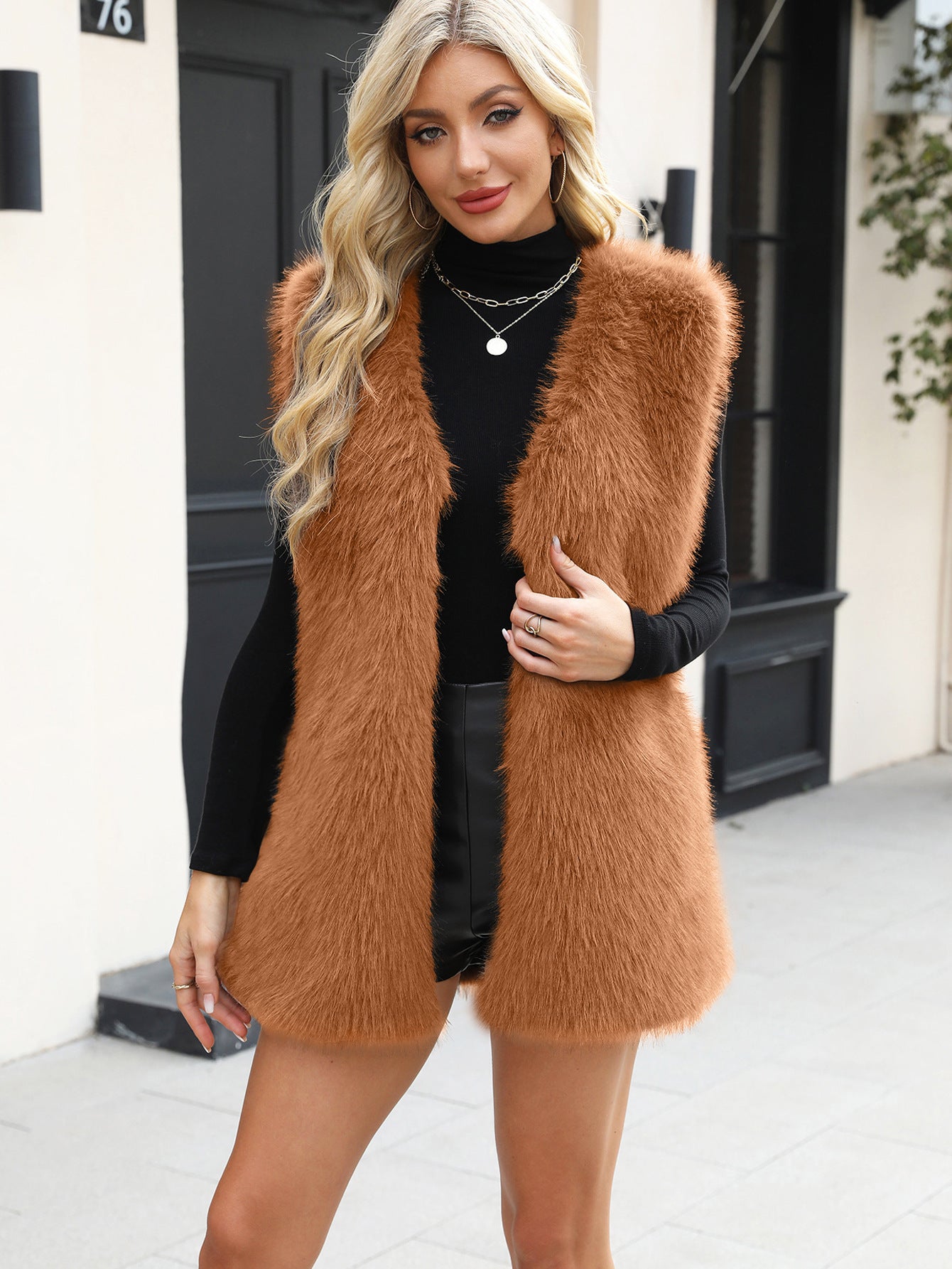 Gilet sans manches en fourrure pour femme Berg-Feldt