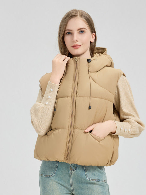 Gilet matelassé pour femme avec capuche amovible et poches latérales Berg-Feldt