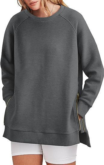 Sweat-shirt tendance pour femmes avec fermetures éclair latérales Berg-Feldt