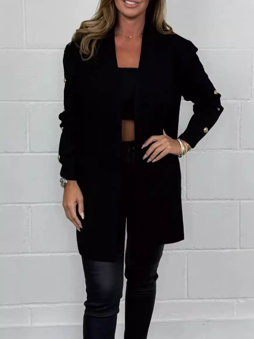 Cardigan élégant pour femme avec boutons décoratifs et poches Berg-Feldt