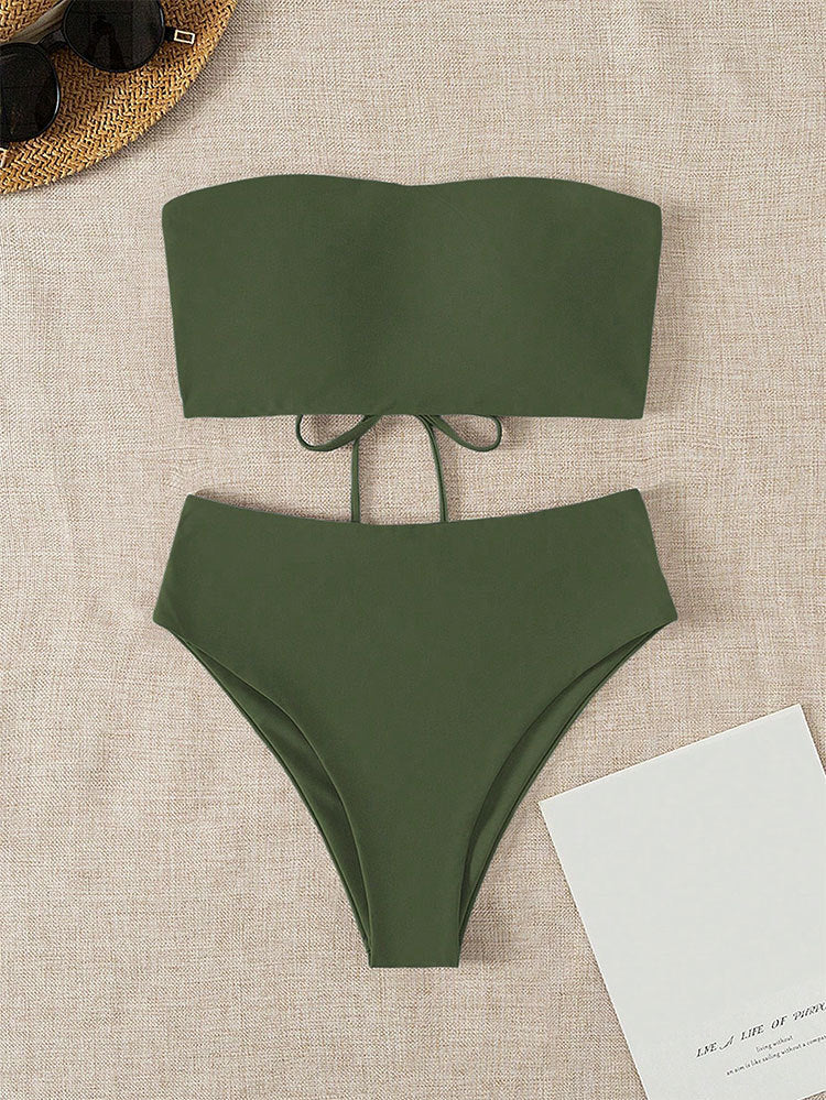 Ensemble bikini pour femme avec haut bandeau et bas taille haute berg-feldt