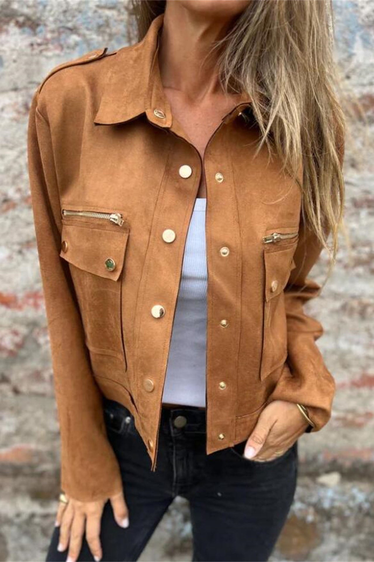 Berg-Feldt | Metallreißverschluss Revers Langarmjacke