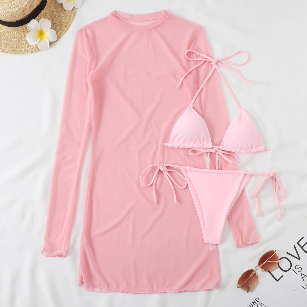 Strandkleid und Bikini mit langen Ärmeln und verstellbaren Trägern von berg-feldt