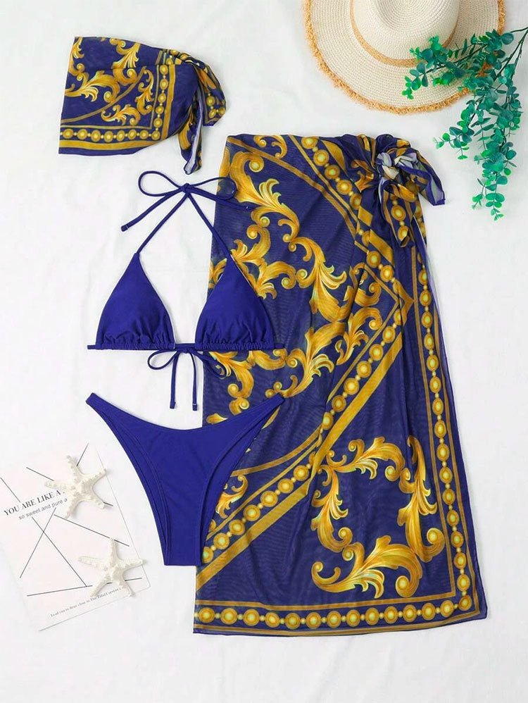 Serviette de plage femme avec motif élégant et coupe haute de berg-feldt
