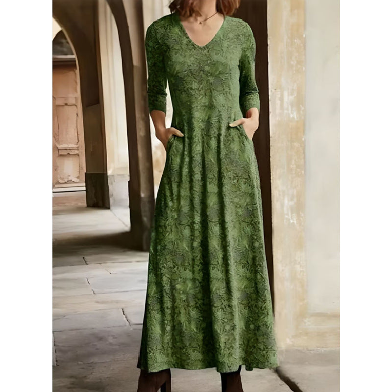 Robe longue pour femme avec motifs décoratifs et poches pratiques Berg-Feldt