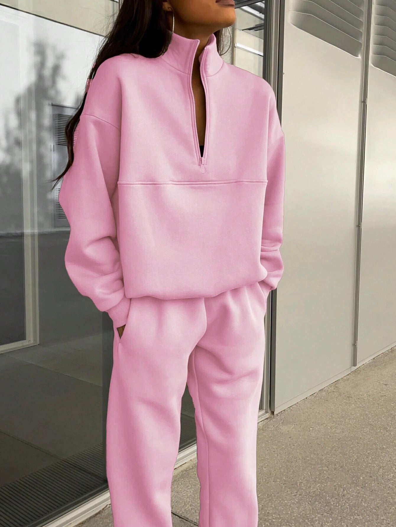 Ensemble survêtement femme confortable avec pull à col polaire et jogging assorti Berg-Feldt