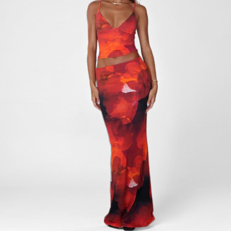 Tenue moderne pour femme : Crop top et jupe longue de berg-feldt