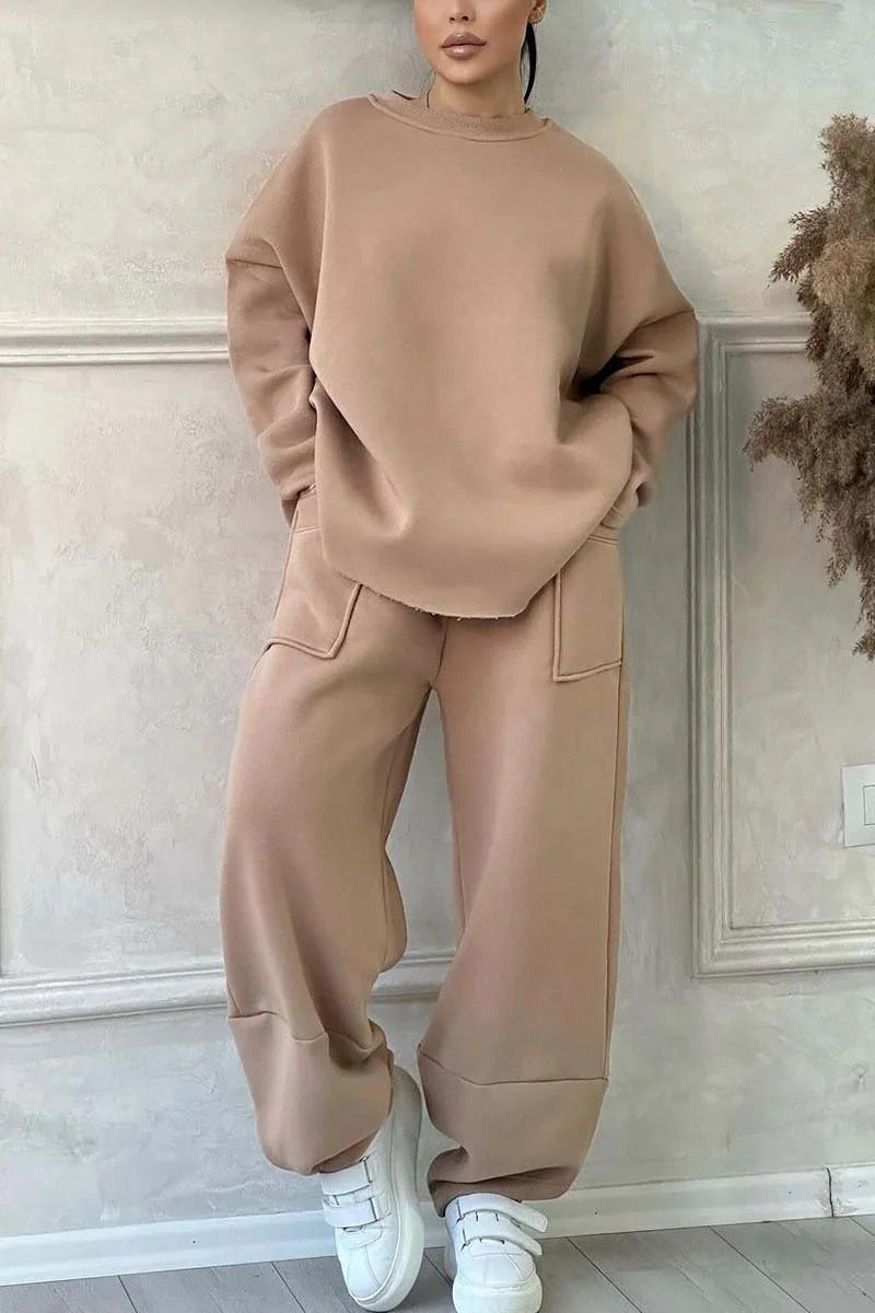 Damen Cozy Oversized Sweat-Set mit geräumigen Taschen und angenehmem Schnitt Berg-Feldt