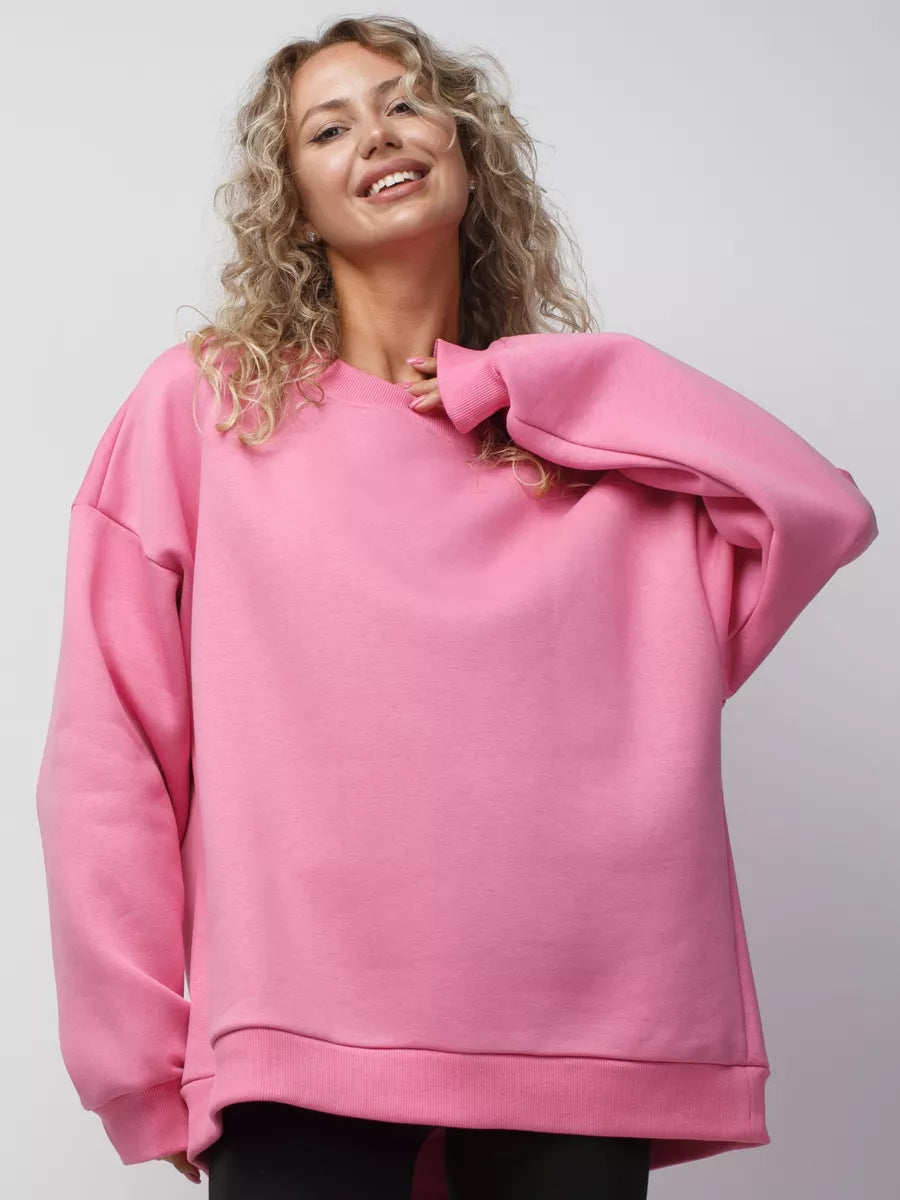 Sweat-shirt décontracté surdimensionné pour femme avec coupe surdimensionnée et matériaux en coton doux Berg-Feldt