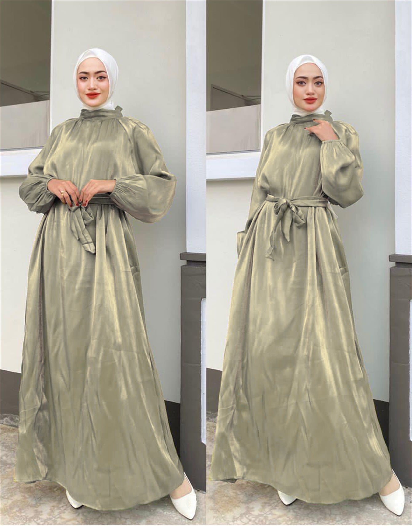 Robe élégante à manches longues avec ceinture pour femme Berg-Feldt