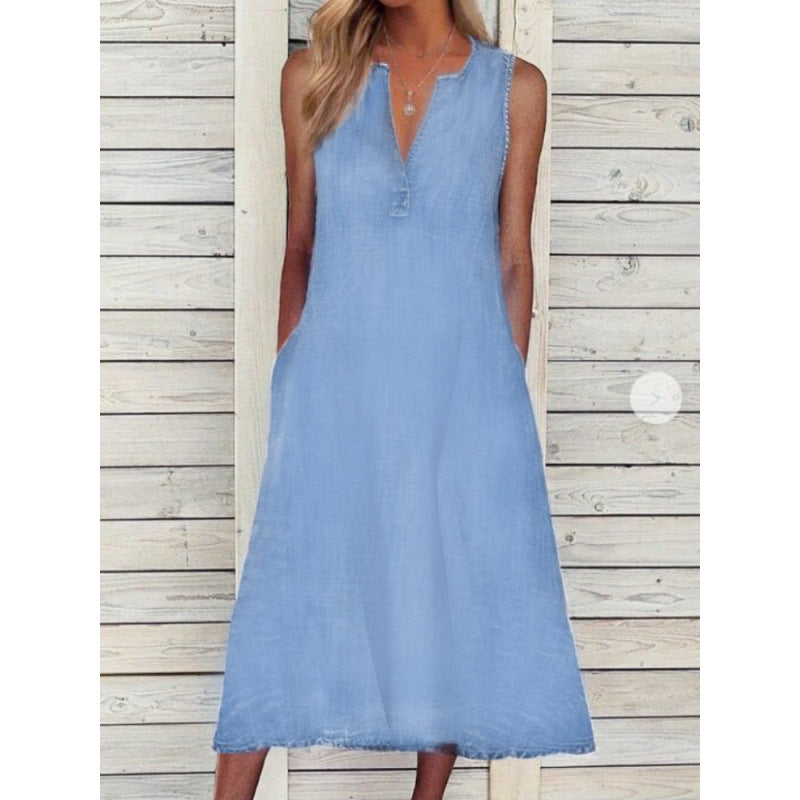 Berg-Feldt Robe Midi Boutonnée Décontractée pour Femme