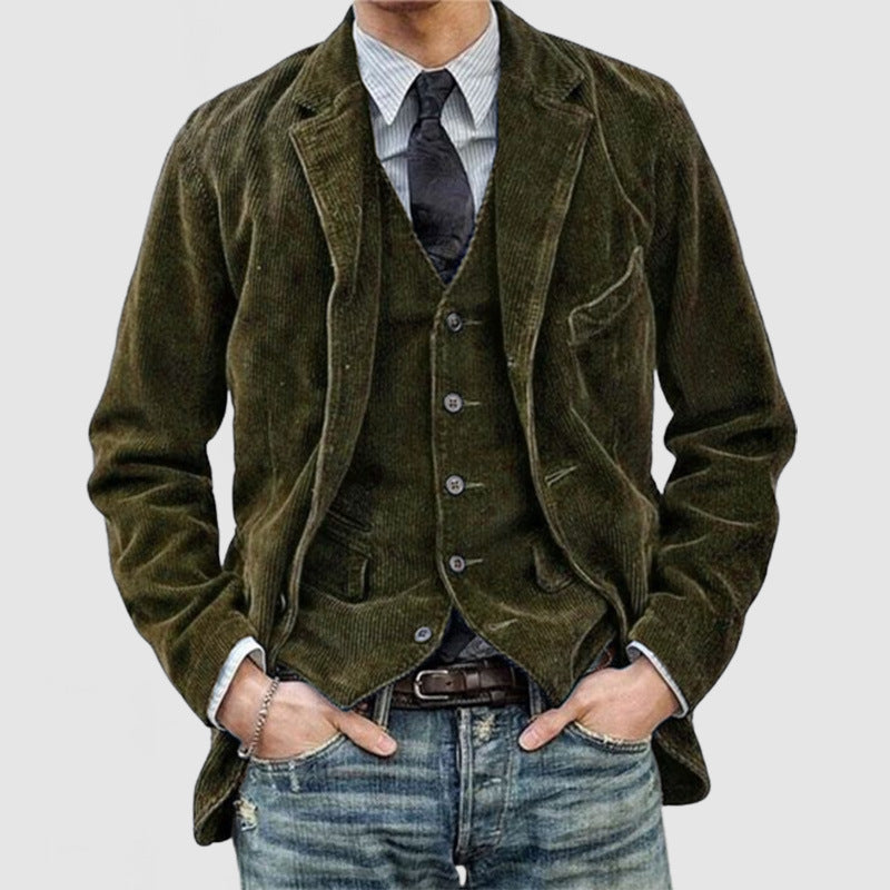Herren modischer Cordblazer mit mehreren Taschen und eleganter Passform Berg-Feldt