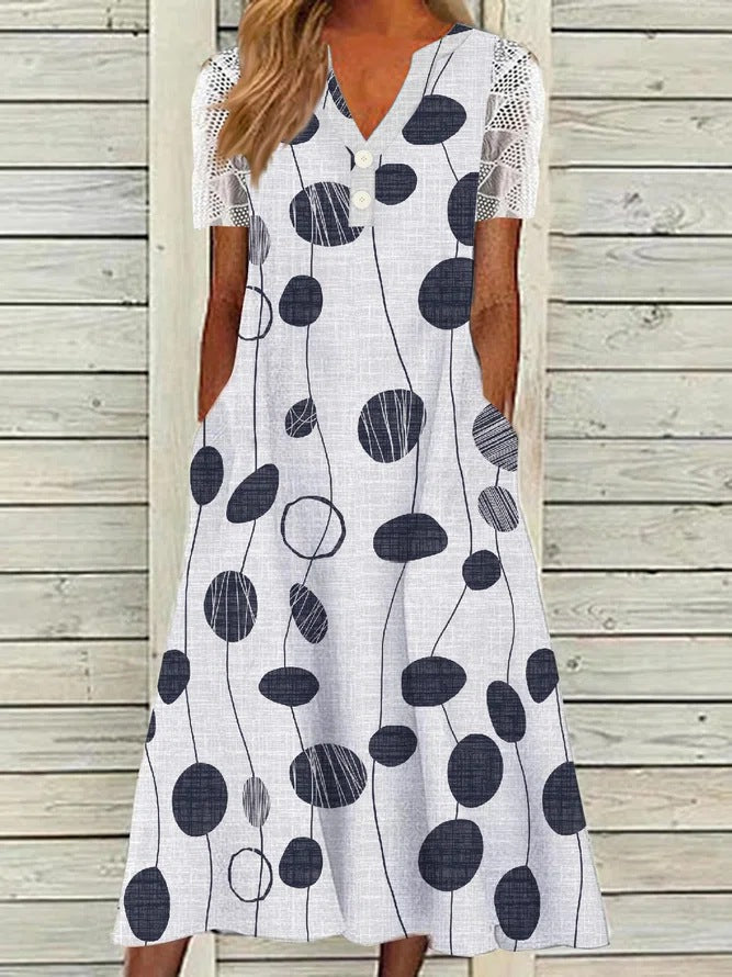 Robe longue évasée à fleurs pour femme Berg-feldt