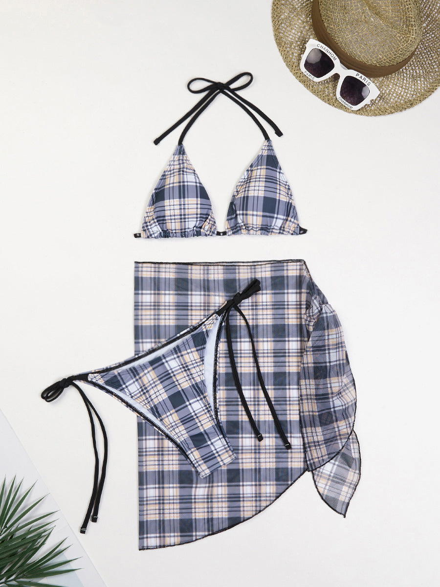 Ensemble bikini triangle et cache-maillot transparent Berg-Feldt pour femmes