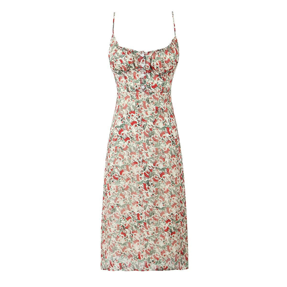 Robe midi femme à fines bretelles et imprimé floral Berg-Feldt