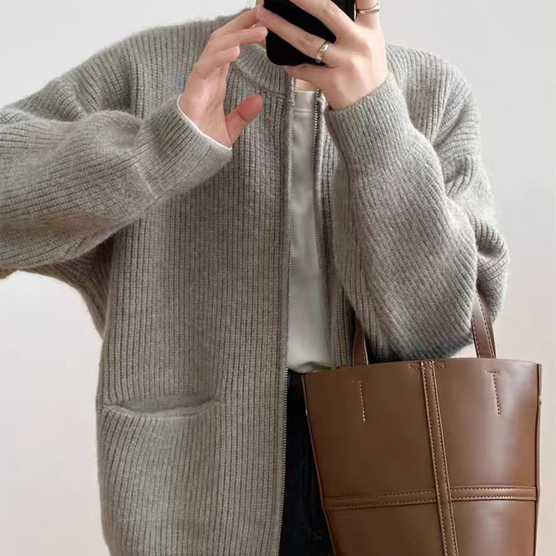 Gilet cardigan zippé femme coupe douillette Berg-Feldt