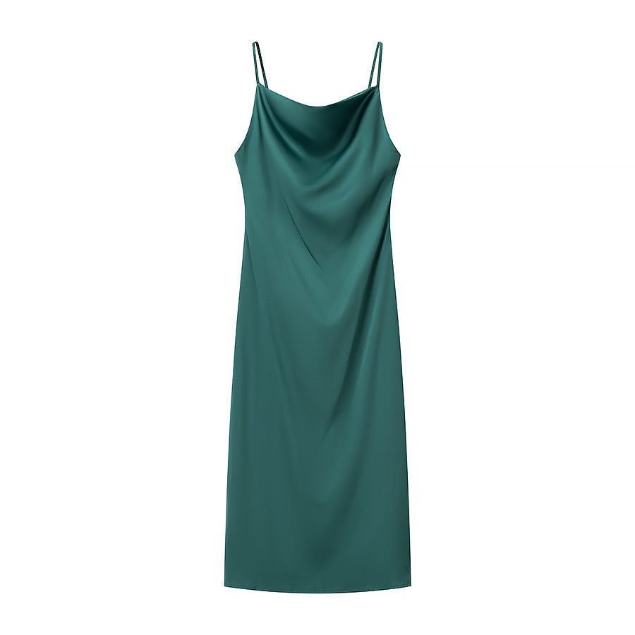Chemise de nuit en satin drapée Berg-feldt pour femme