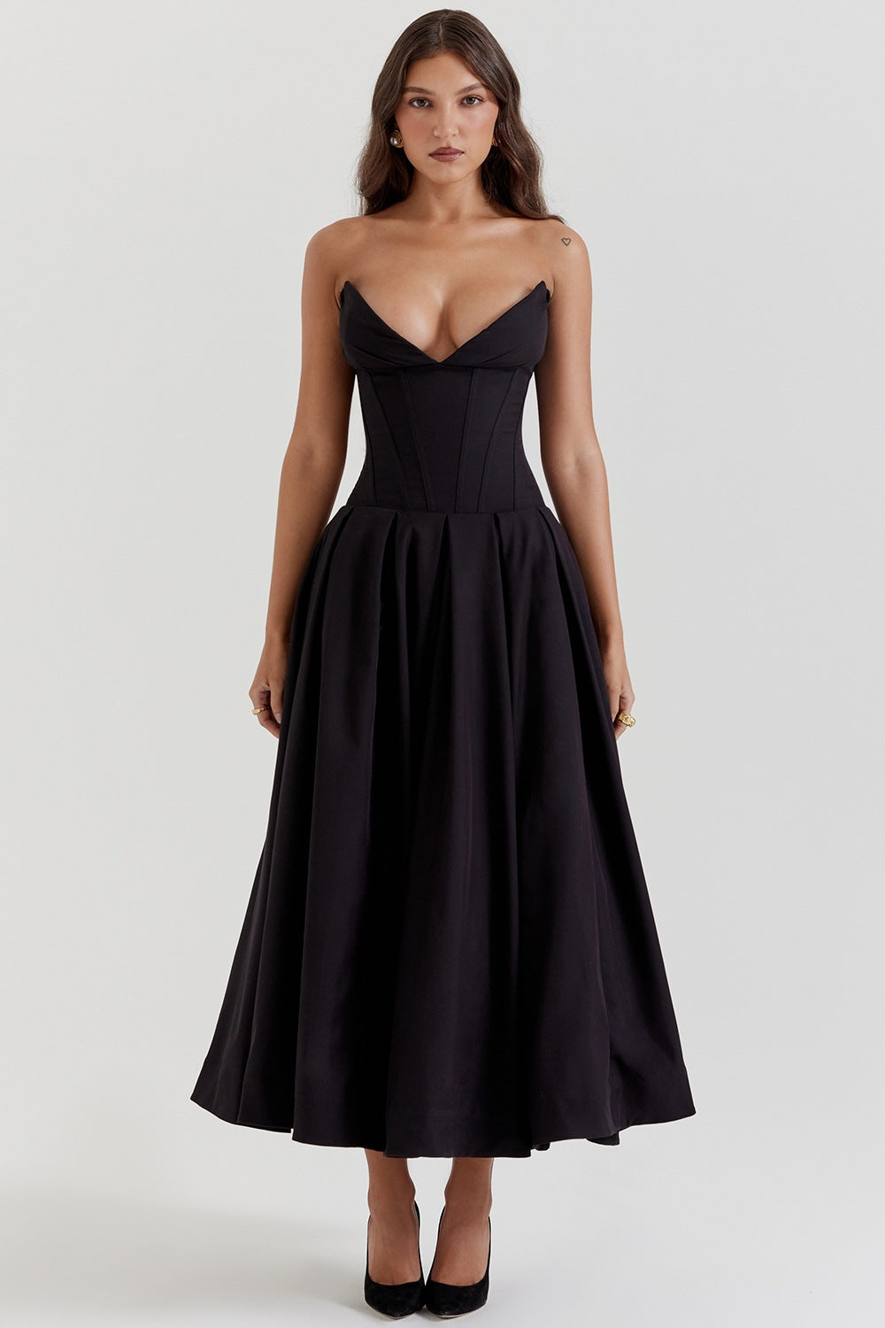 Robe de soirée pour femme, silhouette ajustée et coupe trapèze Berg-Feldt