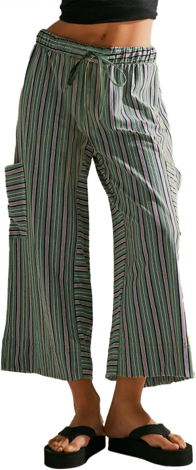 Pantalon palazzo léger et coloré avec ceinture pour femme de berg-feldt
