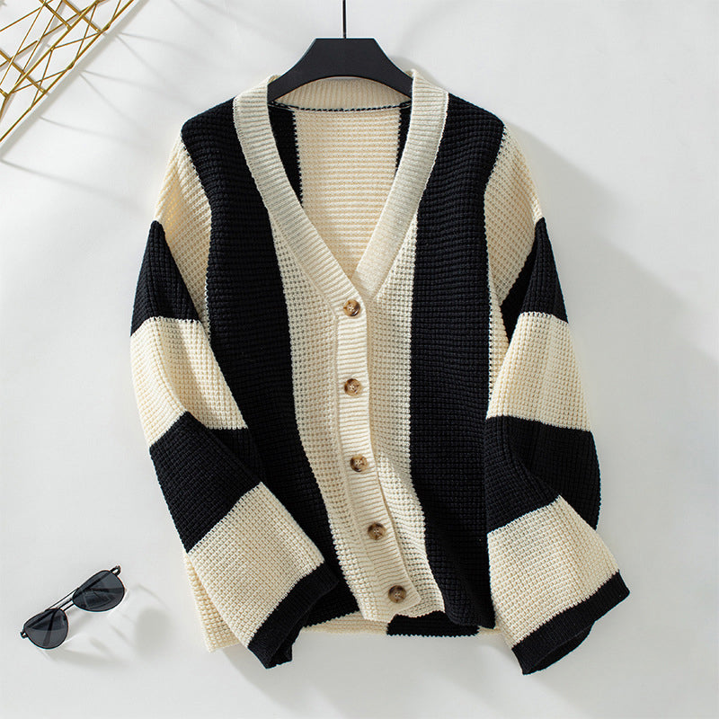 Berg-Feldt | Gestreifter Strick Strickjacke