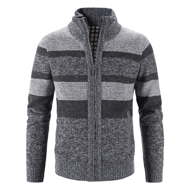 Herren modische Strickjacke mit Stehkragen und Reißverschluss Berg-Feldt