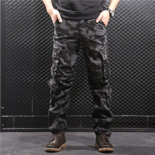 Herren Cargo-Hose mit multifunktionalen Taschen und modischem Camouflage-Design Berg-Feldt